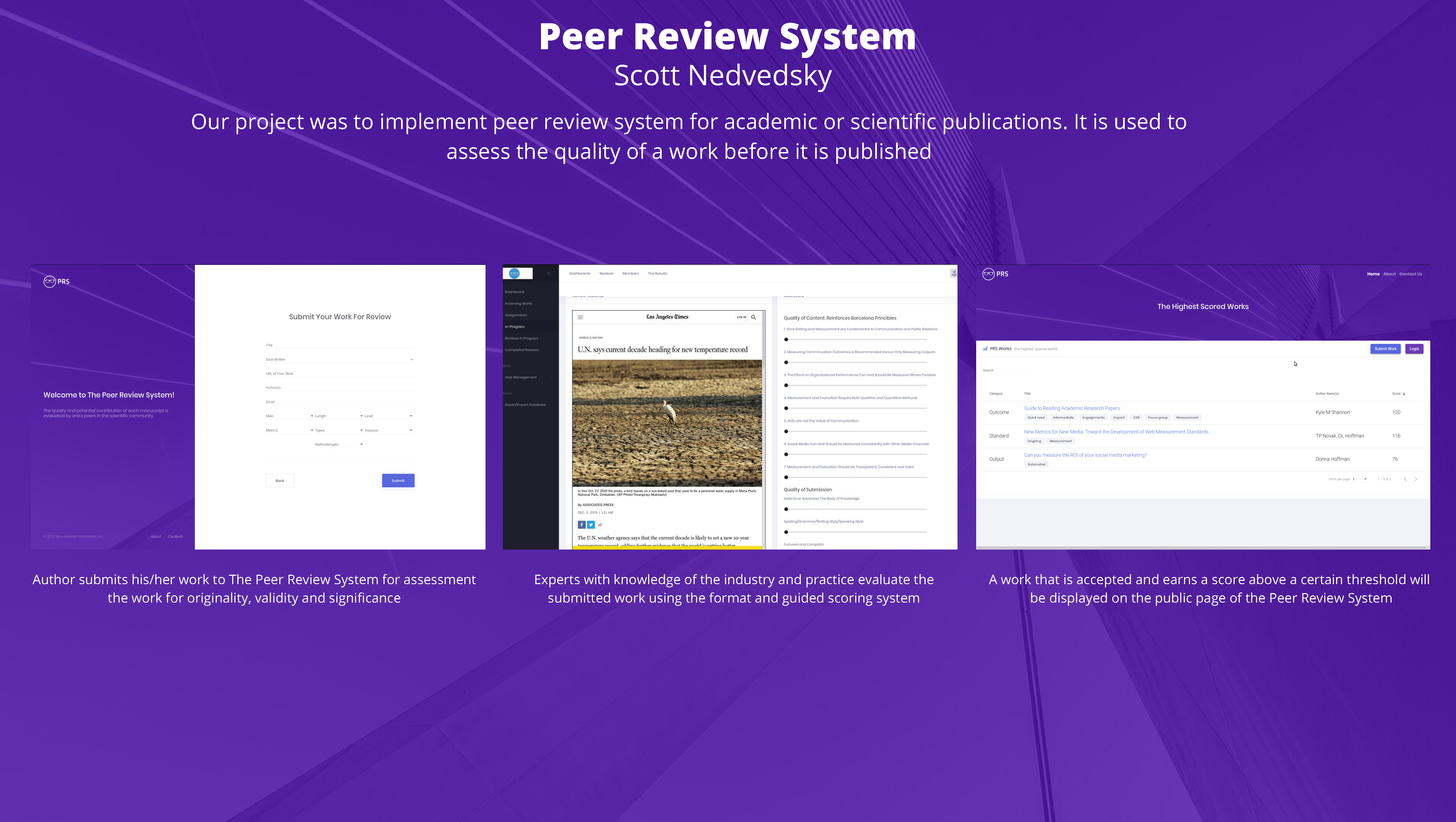 Peer Review System poster