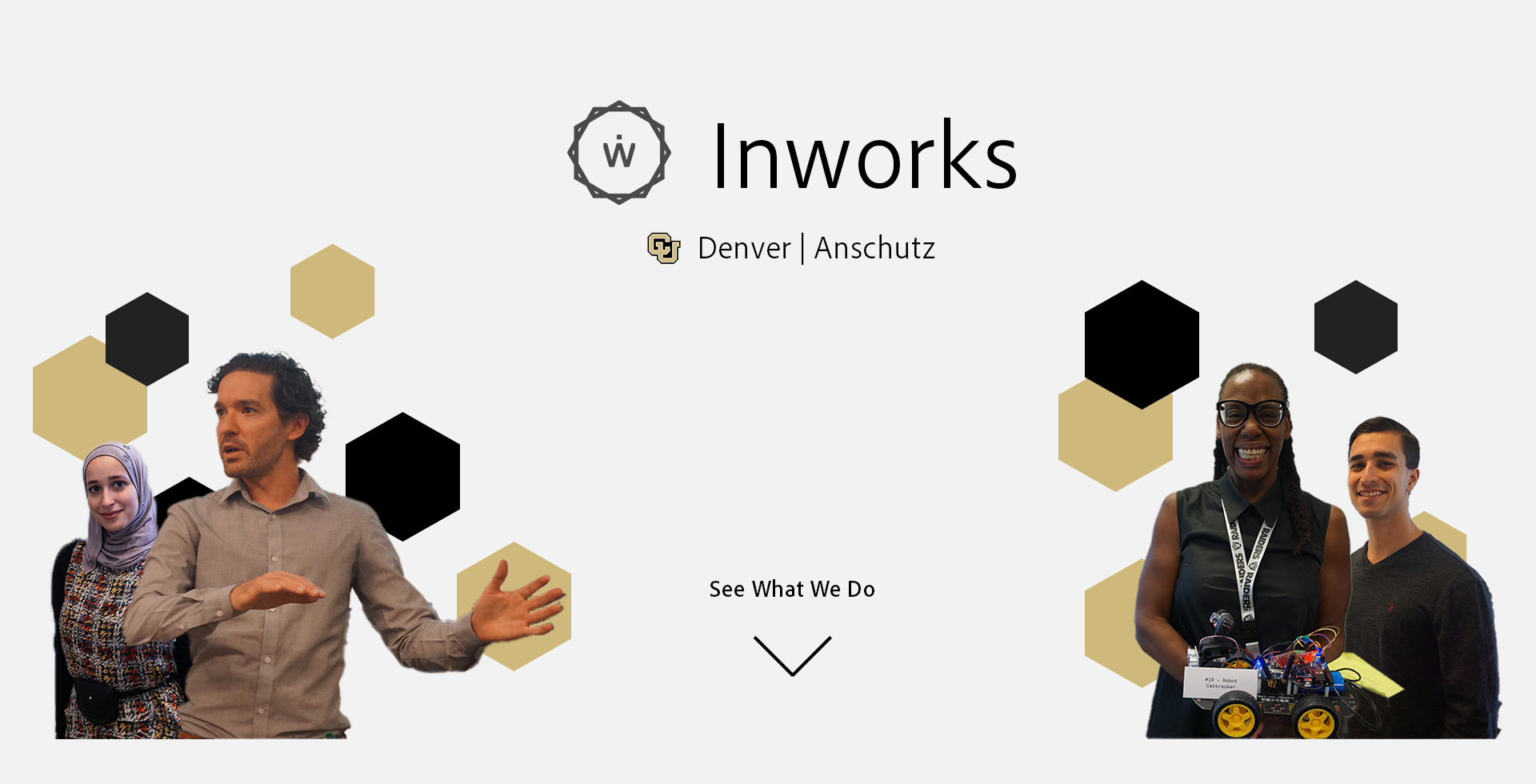 A group of diverse people learning at Inworks